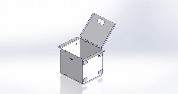 [C-AP-0660-L] - OBSOLETE – 6" Accessory Pocket W/Hinged Lid & Lock, 6" Deep