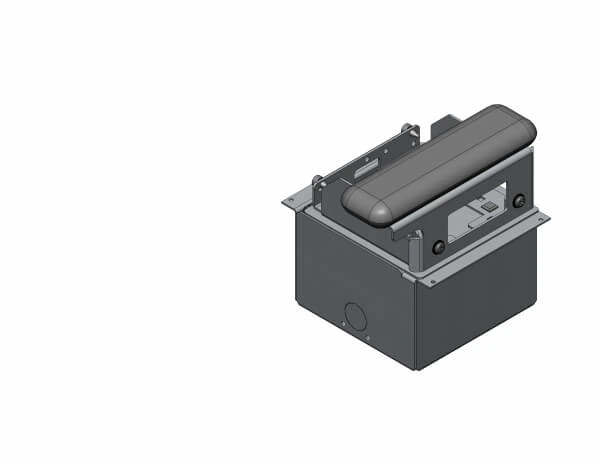 [C-ARPB-145] - Zebra ZQ520 & ZQ521 Printer Mount with Accessory Pocket & Short Armrest