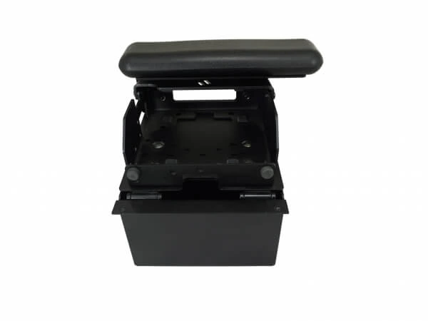 [C-ARPB-145] - Zebra ZQ520 & ZQ521 Printer Mount with Accessory Pocket & Short Armrest