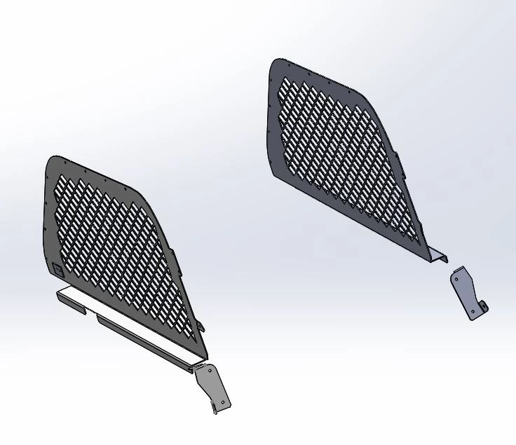 [AC-20-UV-SET] - 2020+ Ford Police Interceptor Utility Diamond Punched Driver & Passenger-Side Window Guards