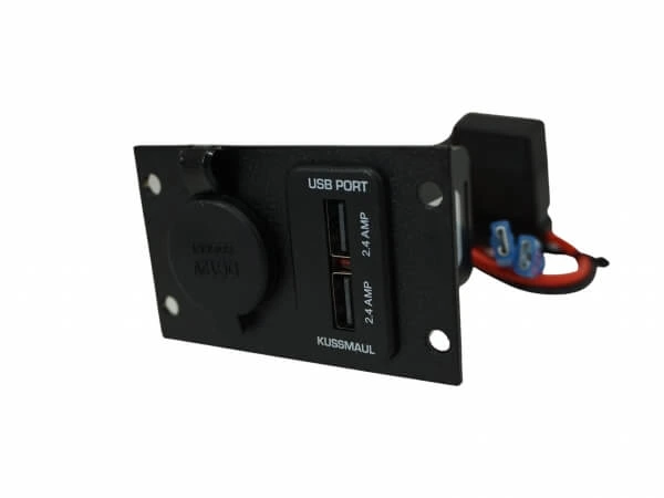 [C-W-LP1-USB] - DISCONTINUED – Single Lighter Plug and Single USB Bracket for Wide VSW Consoles