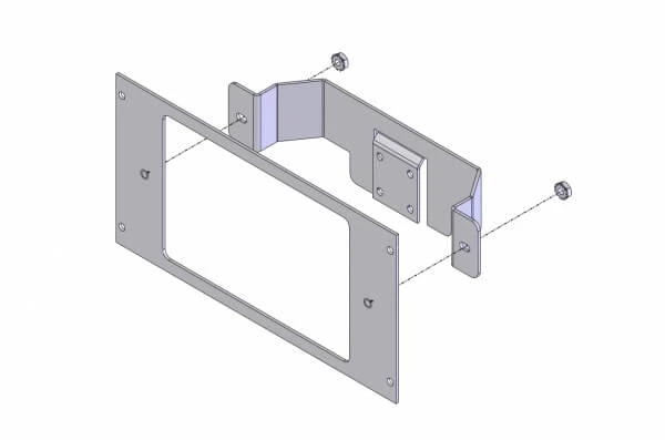 [C-EB45-L3F-1P] - OBSOLETE – 1-Piece Equipment Mounting Bracket, 4.5" Mounting Space, Fits L3 Mobile-Vision Flashback 3 Display