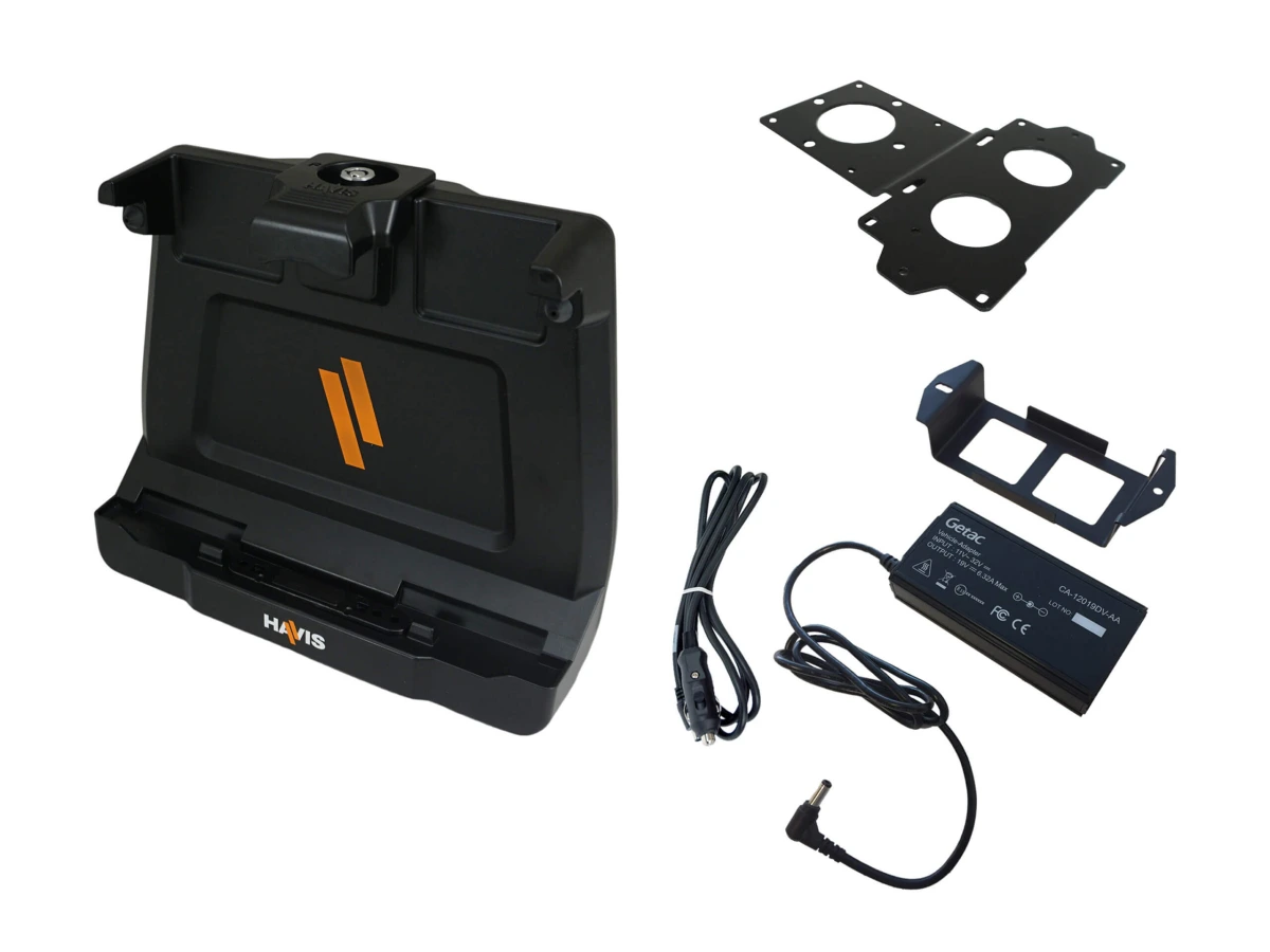 [PKG-DS-GTC-1306] - Package – Cradle for Getac ZX10 Tablet With External Power Supply & Power Supply Mounting Bracket