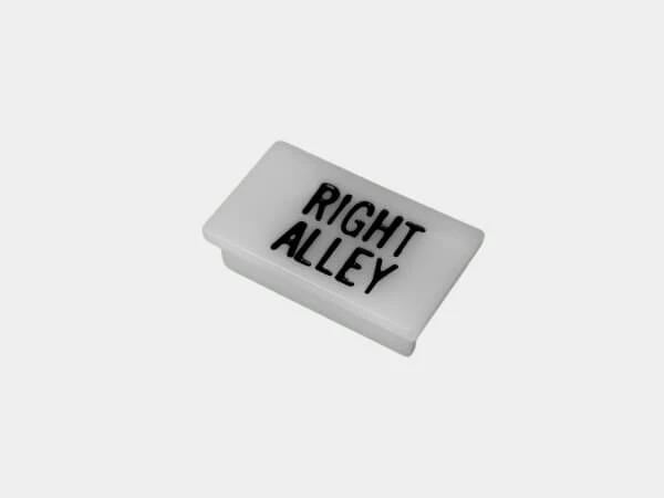 [C-LABEL-R-ALLEY] - Standard White Switch Label W/ Black Imprint