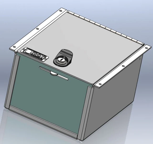 [AC-GUNBOX-9] - 9" Internal Lockable Lidded Storage Box