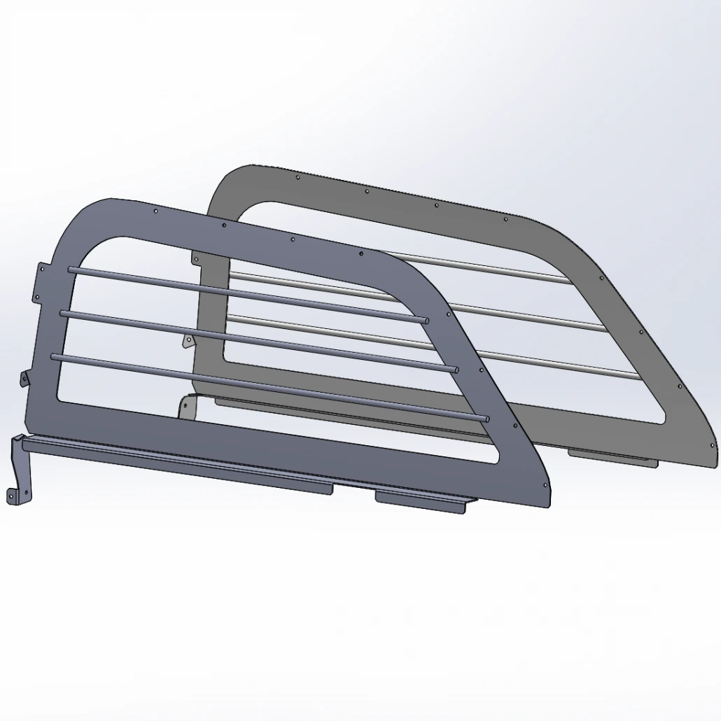 [WG-20-FDUV-H-SET] - 2020+ Ford Police Interceptor Utility Driver & Passenger-side Horizontal Bar Window Guard