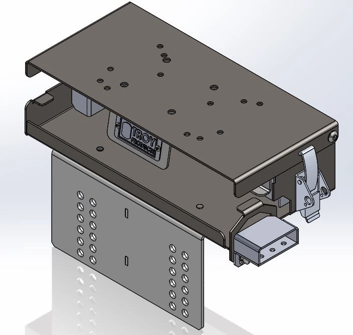 [AC-PENPRTR-90] - Low-Profile 90 Degree Console Rear Printer Mount and Printer Housing