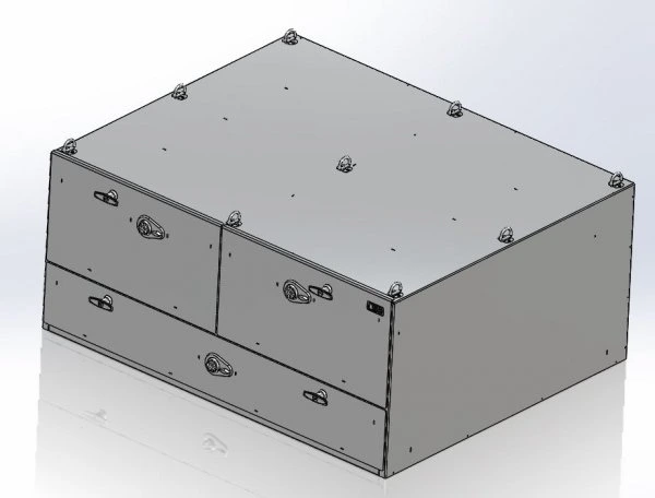 [CP-3DRWR-PB3] - Storage Vault, 48" W x 39"L x 39" H Three Drawers with Push Button Locks and Draw-tight Locking Handles