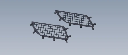 [WS-21SB-SQRPCH-REAR] - 2021+ Chevy Suburban Square-Hole Punched Driver and Passenger Side Cargo Window Guards