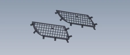 [WS-21SB-SQRPCH-REAR] - 2021+ Chevy Suburban Square-Hole Punched Driver and Passenger Side Cargo Window Guards