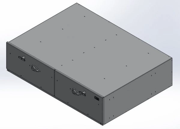 [CP-483512-2D-PB] - Storage Vault, 48" W x 35" L x 12" H Two Drawers with Push Button Locks and Draw-tight Locking Handles