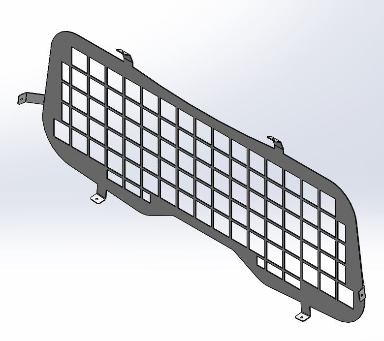 [AC-DUR18-HATCH] - Dodge Durango Square-Hole Punched Hatch Window Guard