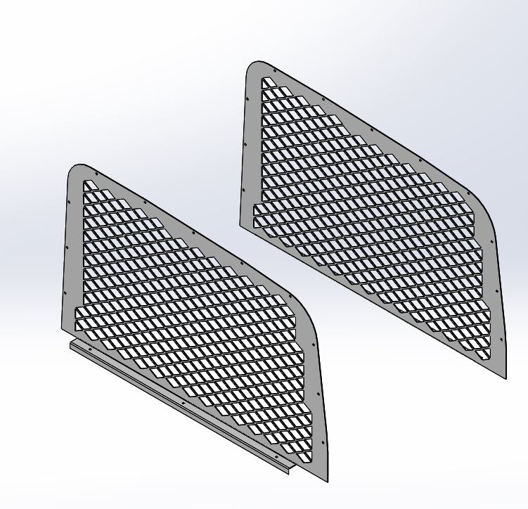 [AC-DG2500-SET] - Dodge Ram Driver and Passenger Side Diamond Punched Window Guards