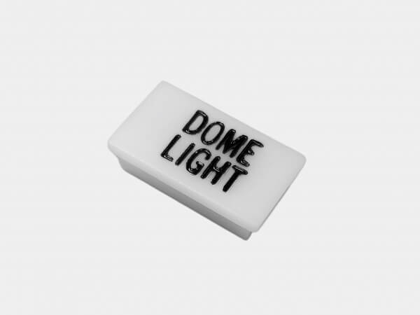 [C-LABEL-DOME] - Standard White Switch Label W/ Black Imprint