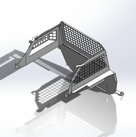 [TP-DUR18-FX] - Dodge Durango Cargo Partition with Fire Extinguisher Bracket