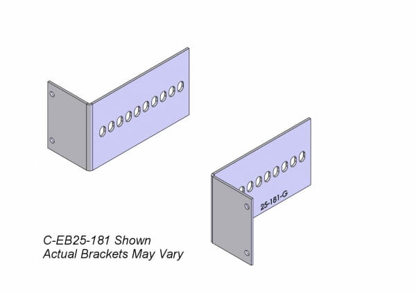 [C-EB25-125] - OBSOLETE – 2-Piece Equipment Mounting Bracket, 2.5" Mounting Space, 1.25" Bend