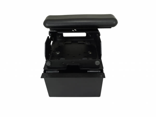 [C-ARPB-145] - Zebra ZQ520 & ZQ521 Printer Mount with Accessory Pocket & Short Armrest