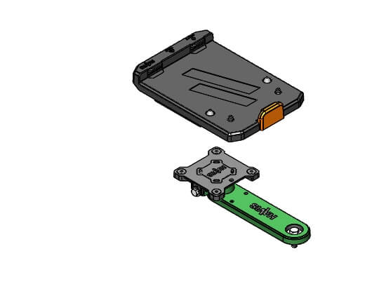 [PKG-ARM-0600-KBM] - Package – Swivel Arm & Keyboard Mounts With 6" Base