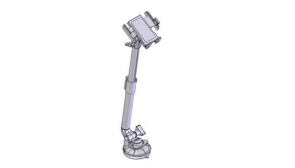 [PKG-WIN-102] - Telescoping Universal Rugged Phone Cradle & Industrial Strength Suction Cup Mount