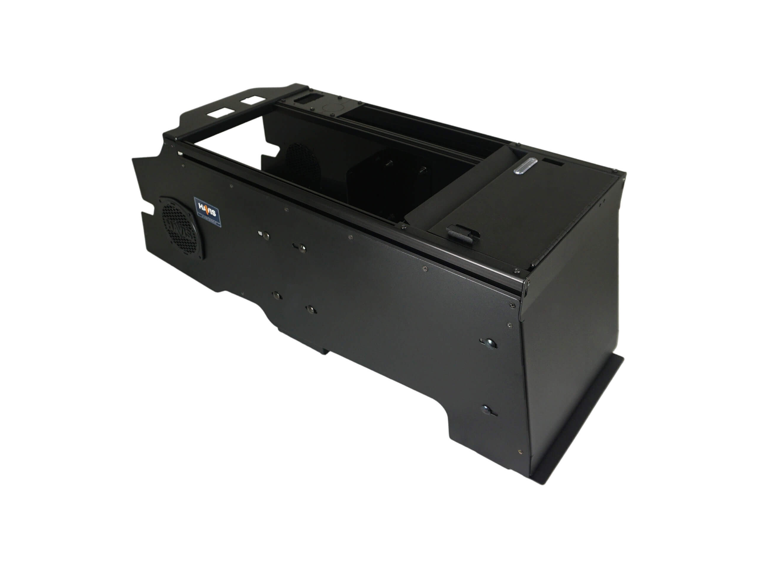 [C-VSW-1700-F150-PM-3] Vehicle-Specific 17" Wide Flat Console With Internal Pocket 6 & 7 Printer Mount for 2021-2024 Ford F-150 