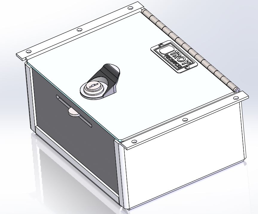 [AC-GUNBOX-6] - 6" Internal Lockable Lidded Storage Box