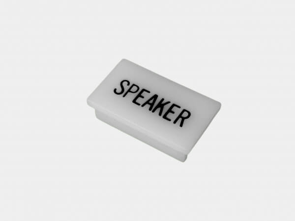 [C-LABEL-SPEAKER] - Standard White Switch Label W/ Black Imprint