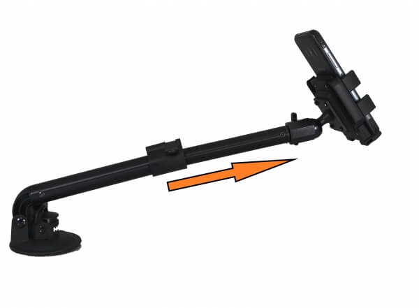 [PKG-WIN-102] - Telescoping Universal Rugged Phone Cradle & Industrial Strength Suction Cup Mount