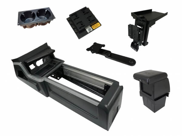 [PKG-VSX-1800-INUT-PM-6] Package – VSX Console with Front PocketJet 8 Printer Mount for Tablet Docking Stations for 2020-2024 Fo