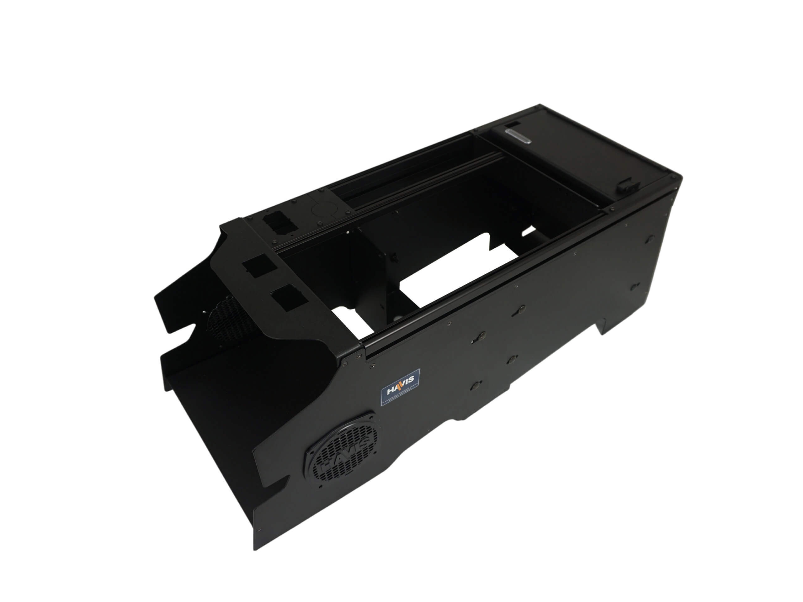 [C-VSW-1700-F150-PM-3] Vehicle-Specific 17" Wide Flat Console With Internal Pocket 6 & 7 Printer Mount for 2021-2024 Ford F-150 