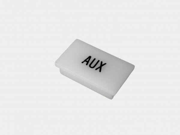 [C-LABEL-AUX] - Standard White Switch Label W/ Black Imprint