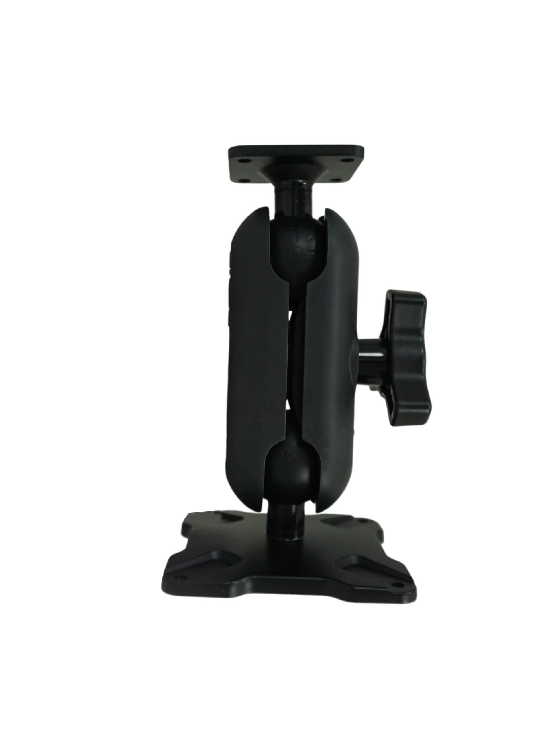 [DBM-1150-KS-0103] Dual Ball Mount with 1.50" Knob-Style Standard Housing, One Standard AMPS Plate & One Standard VESA 75 Plate