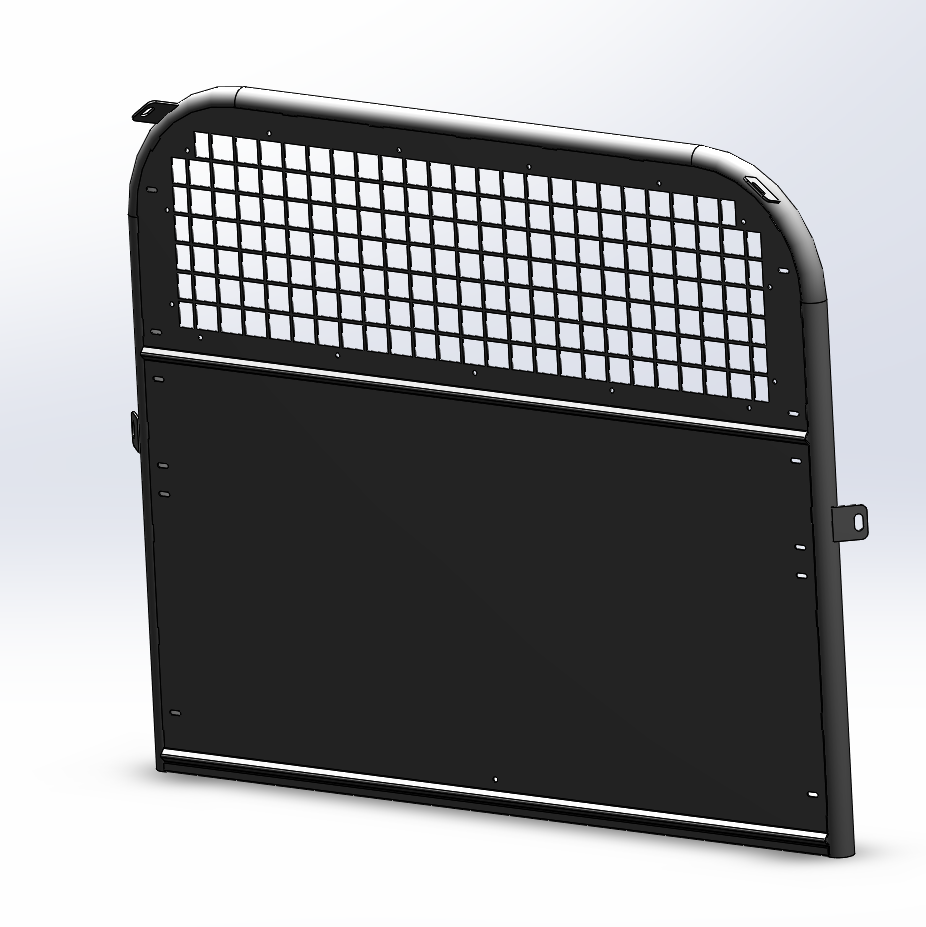 [TP-TH15-SQ-R] - Chevy Tahoe / Suburban Cargo Partition with Square-Hole Punch Wi