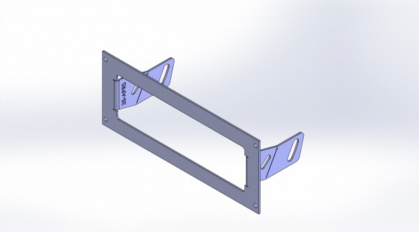 [C-EB35-APRS-1P-A] - 1-Piece Equipment Angled Mounting Bracket, 3.5" Mounting Space, Fits Motorola APX-4500 Radios