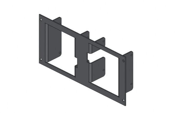 [C-EB40-KVC2-1P] - OBSOLETE – 1-Piece Equipment Bracket, 4" Mounting Space, Fits Two Kenwood KVC-23 Chargers