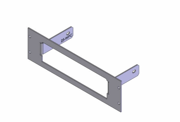 [C-EB25-WPC-1P] - 1-Piece Equipment Mounting Bracket, 2.5" Mounting Space, Fits Whelen PCCS9RW switch box