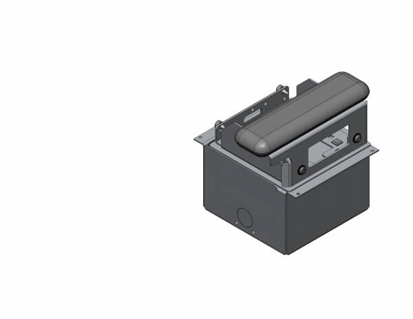 [C-ARPB-145] - Zebra ZQ520 & ZQ521 Printer Mount with Accessory Pocket & Short Armrest