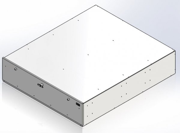 [CP-GB4856-12] - Storage Vault, 48" W x 56" L x 12" H with one draw-tight locking handle and Two medeco cam locks