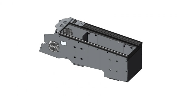 [C-VSW-3000-F150-3] Vehicle-Specific 30" Wide Flat Console for 2021-2024 Ford F-150 Police Responder, Special Service vehicle (S