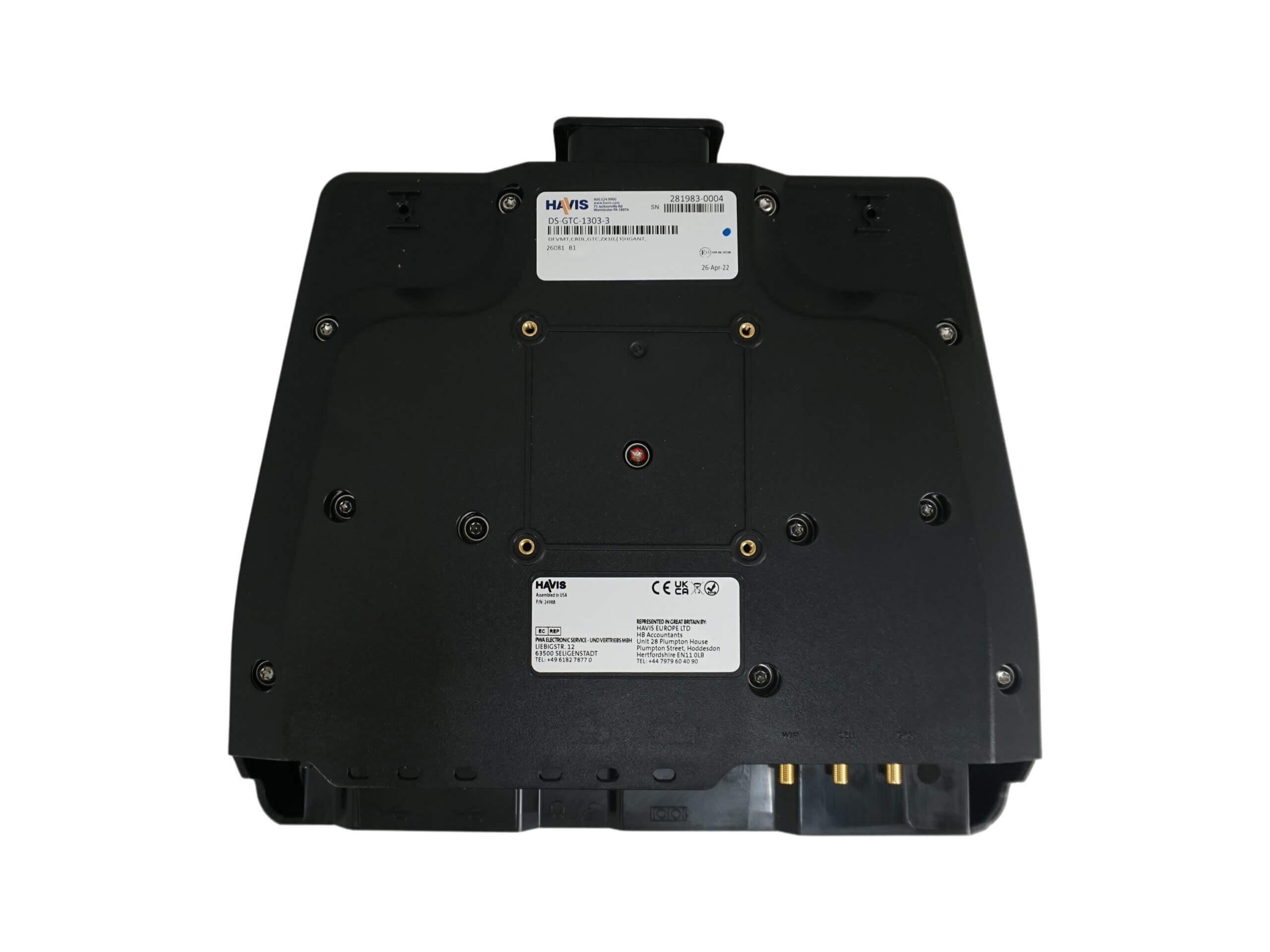 [DS-GTC-1303-3] - Cradle For Getac ZX10 Tablet With Triple Pass-Thru Antenna Connections