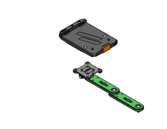 [PKG-ARM-0606-KBM] - Package – Swivel Arm & Keyboard Mounts With 6" Base, 6" Extension
