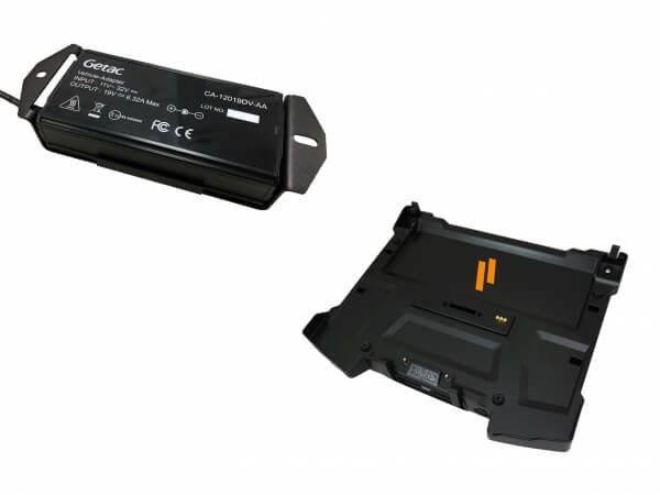 [DS-GTC-618-3] - Cradle For Getac S410 Notebook  With Triple Pass-Thru Antenna Connections & External Power Supply