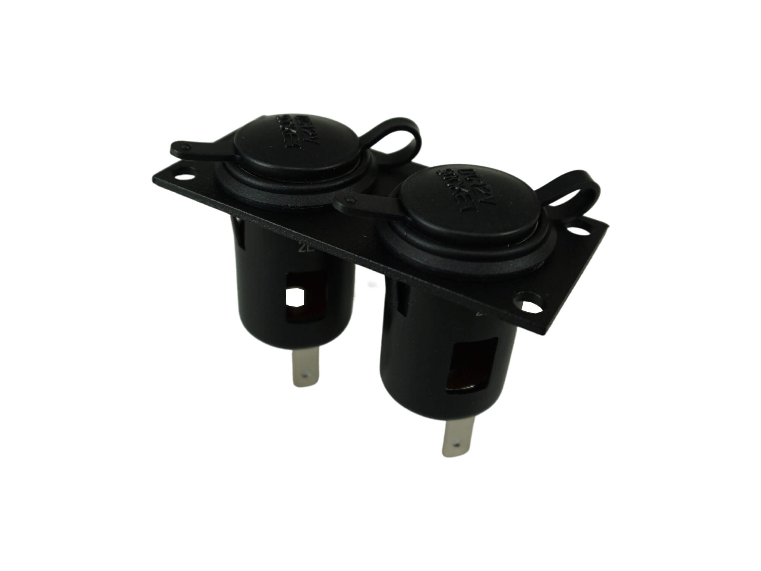 [C-W-LP2] - Dual Lighter Plug Socket Bracket w/ 2 Lighter Plugs for Wide VSW Consoles