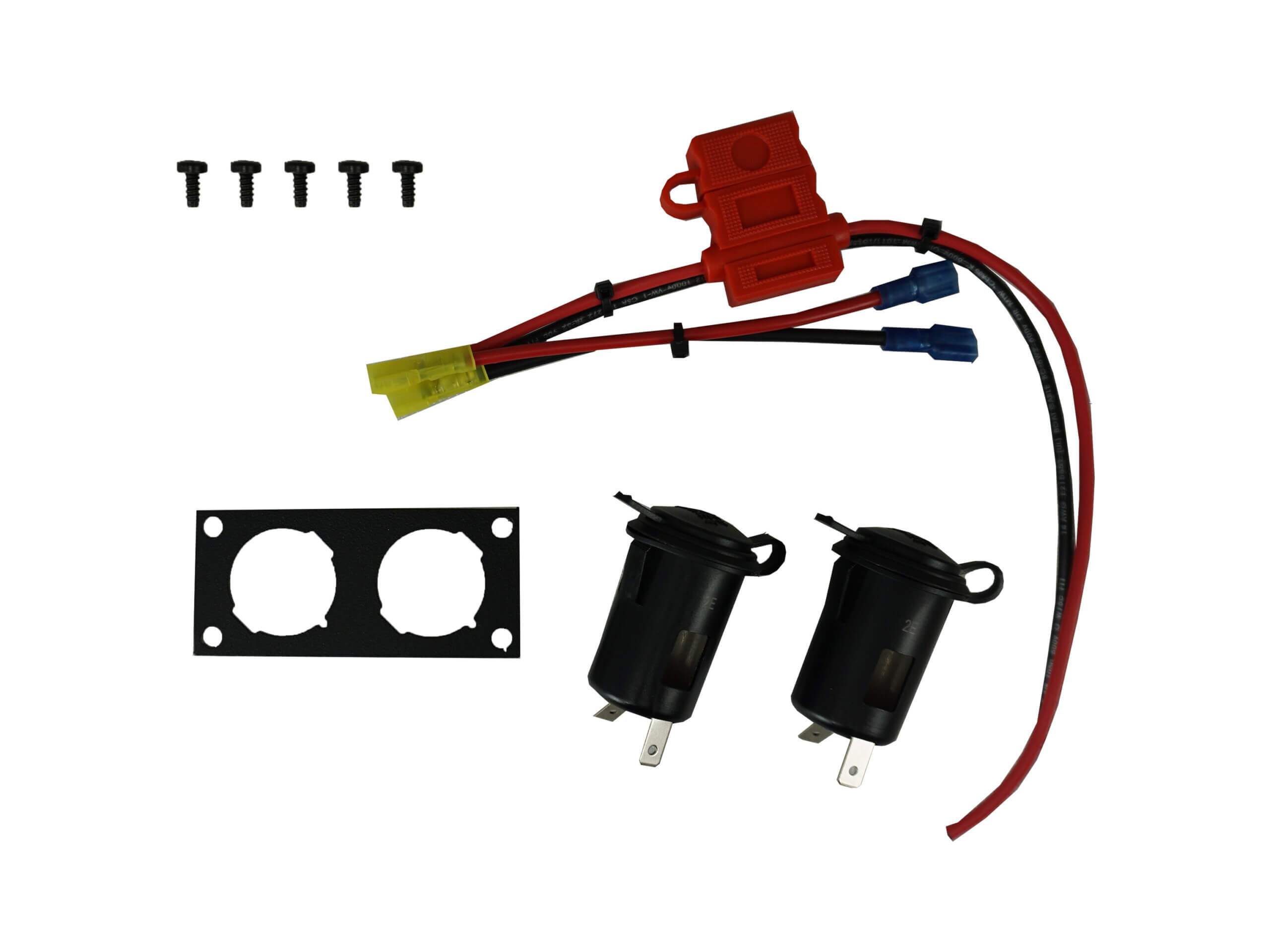 [C-W-LP2] - Dual Lighter Plug Socket Bracket w/ 2 Lighter Plugs for Wide VSW Consoles