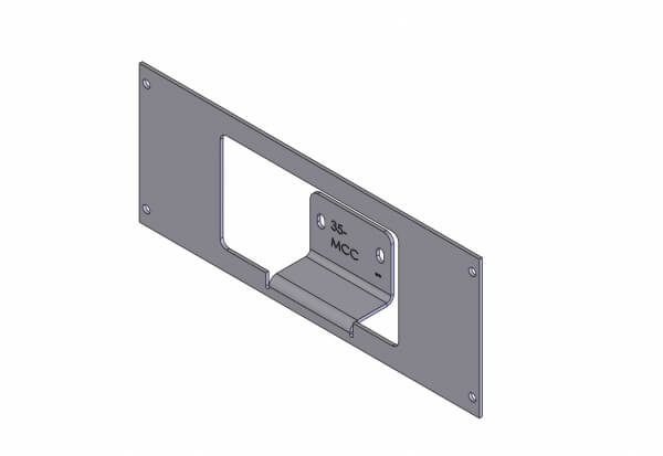 [C-EB35-MCC-1P] - OBSOLETE – 1-Piece Equipment Mounting Bracket, 3.5" Mounting Space, Fits Code 3/Public Safety Equipment MicroC