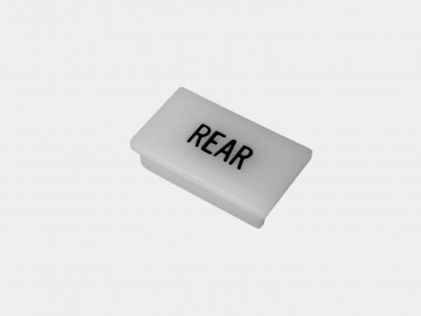 [C-LABEL-REAR] - Standard White Switch Label W/ Black Imprint