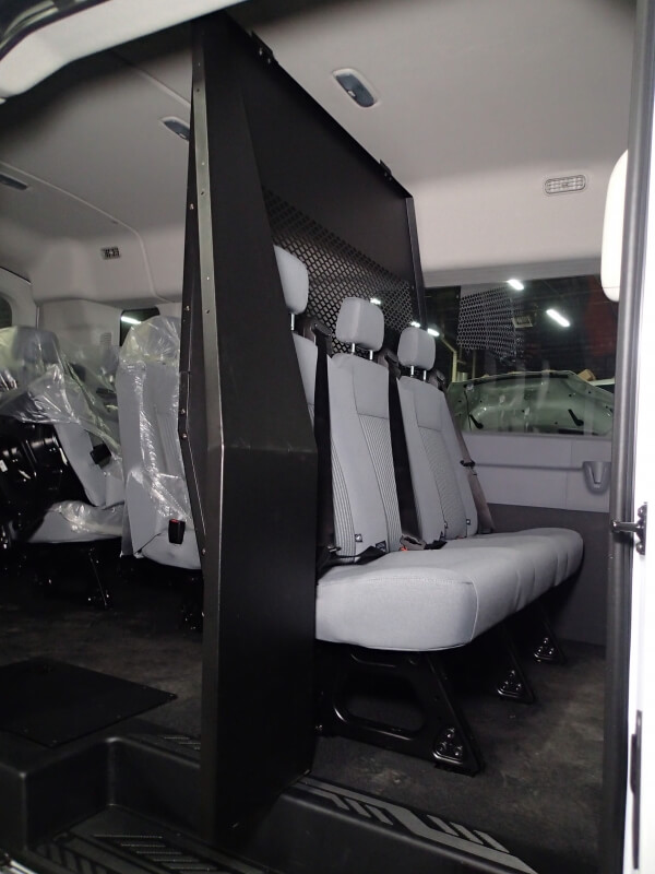 [P-MID-3] - Middle partition for 2015-2024 Ford Transit window van with medium roof and side sliding doors